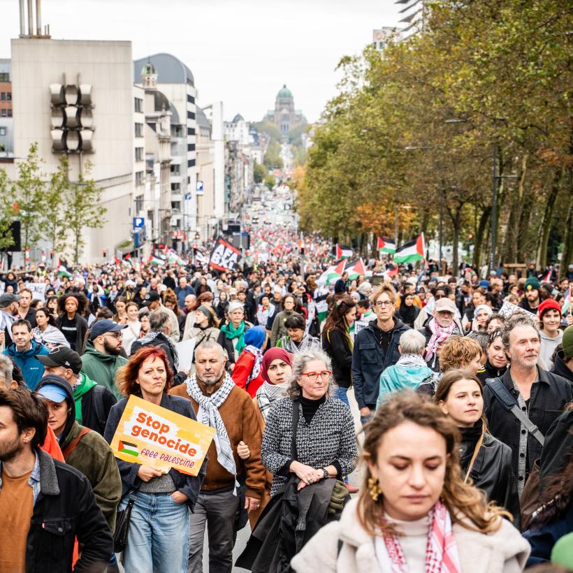 Betoging voor Palestina in Brussel