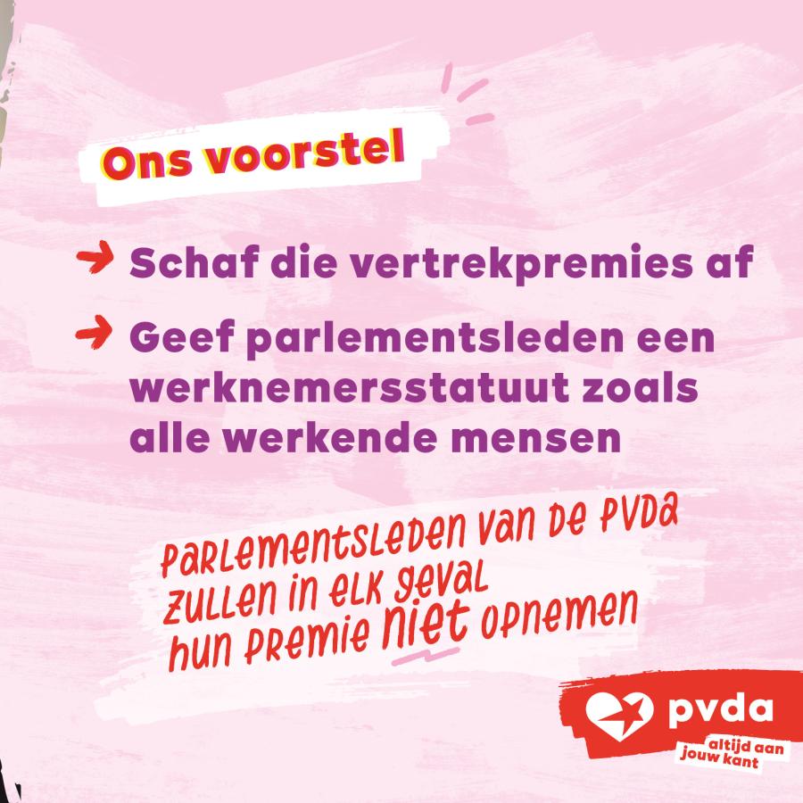Schaf de vertrekpremies van parlementsleden af - 10