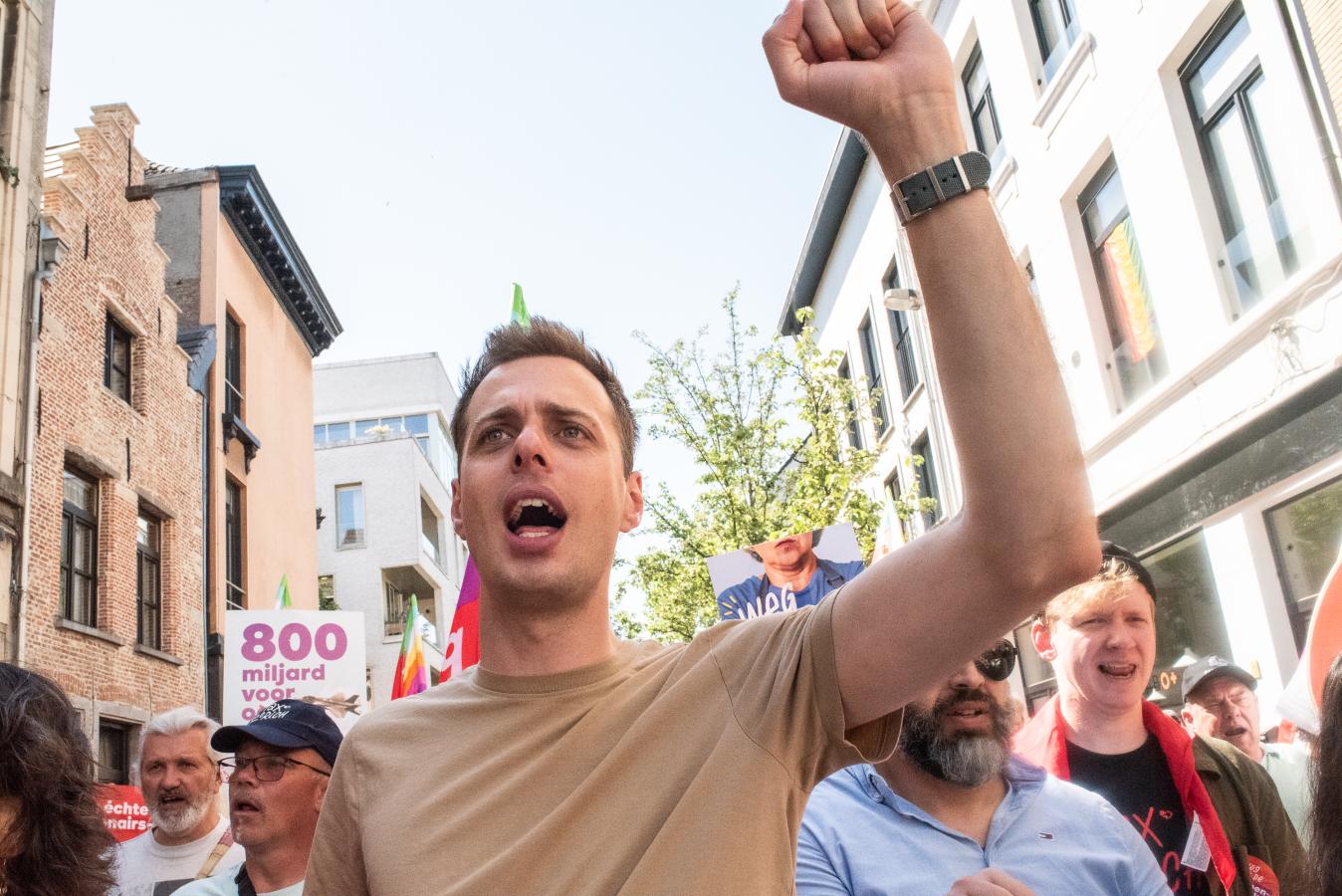 1 mei in Antwerpen, Jos D’Haese in beeld