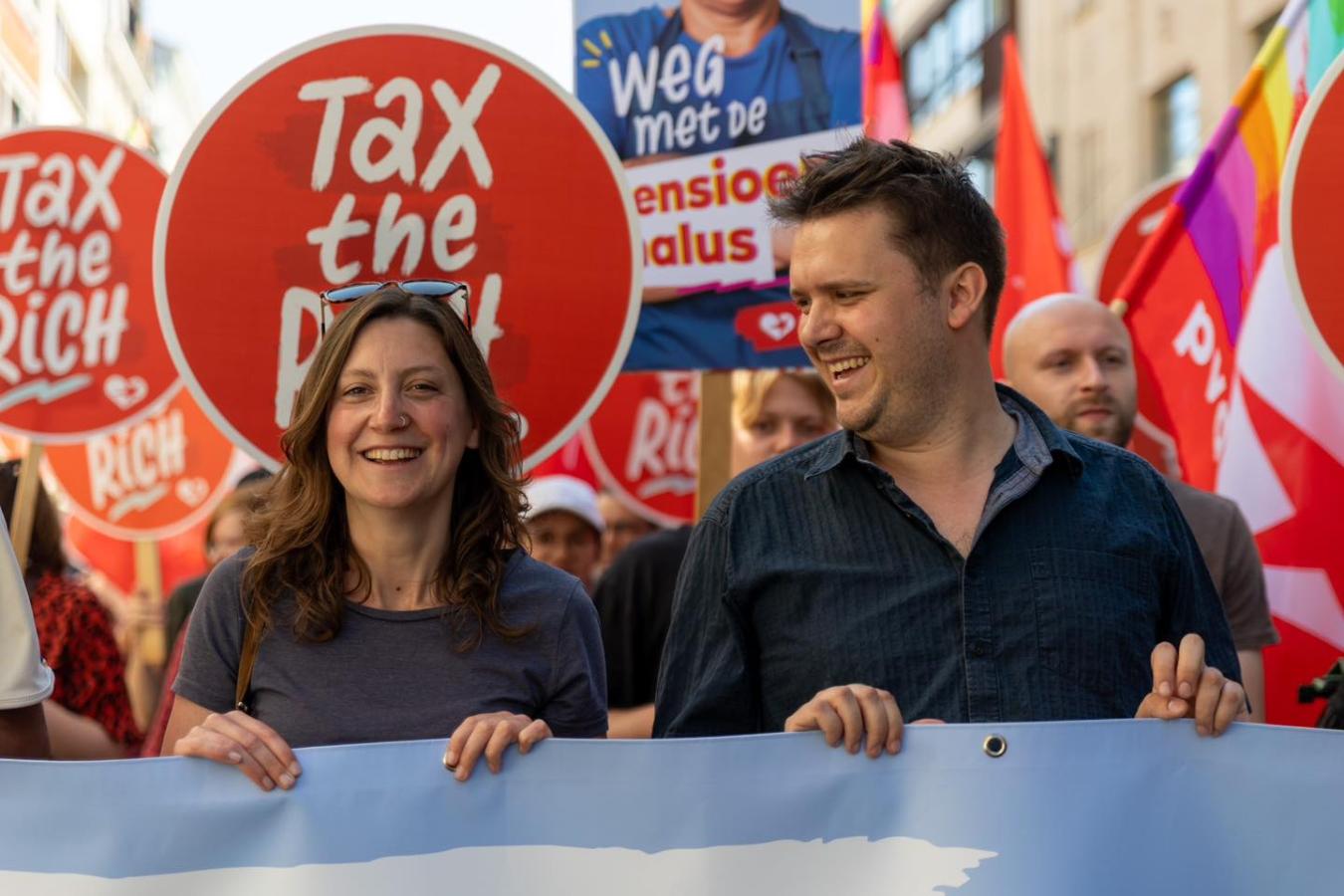 1 mei in Leuven, met Line De Witte