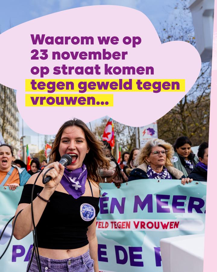 Waarom we op 23 november op straat komen tegen geweld tegen vrouwen... -->
