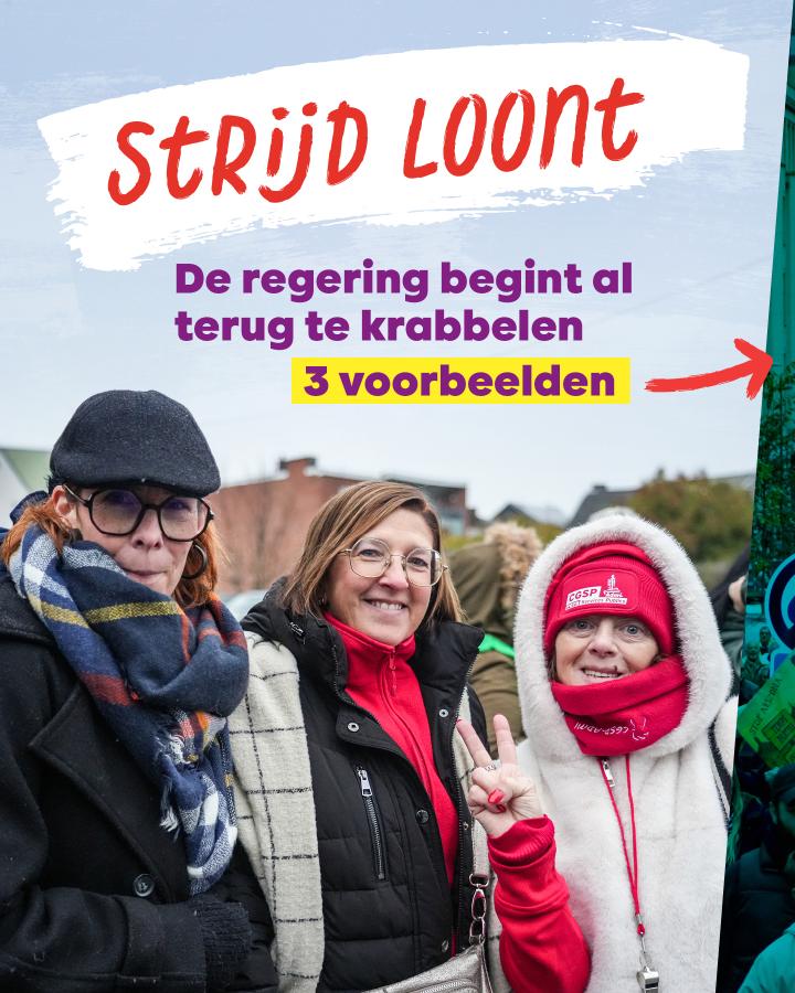 beeld 1: Strijd loont. De regering begint al terug te krabbelen → 3 voorbeelden