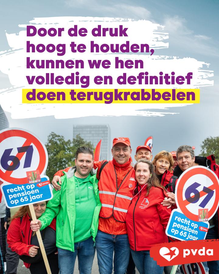 beeld 7: Door de druk hoog te houden, kunnen we hen volledig en definitief doen terugkrabbelen