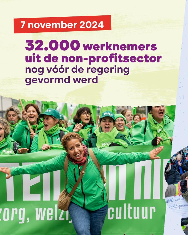 7 november 2024 32.000 werknemers uit de non-profitsector nog vóór de regering gevormd werd