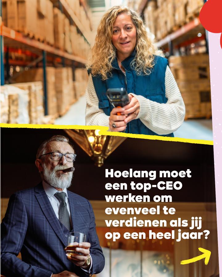 beeld 1: Hoelang moet een top-CEO werken om evenveel te verdienen als jij op een heel jaar?