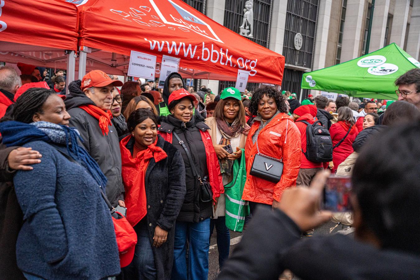 Actievoerders op de provinciale actiedag in Brussel op 12 februari