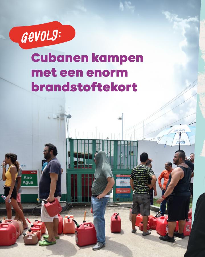 Beeld 3: Gevolg: Cubanen kampen met een enorm brandstoftekort