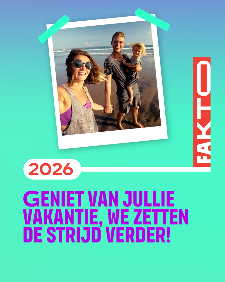beeld 9: 2026. Geniet van jullie vakantie, we zetten de strijd verder! 