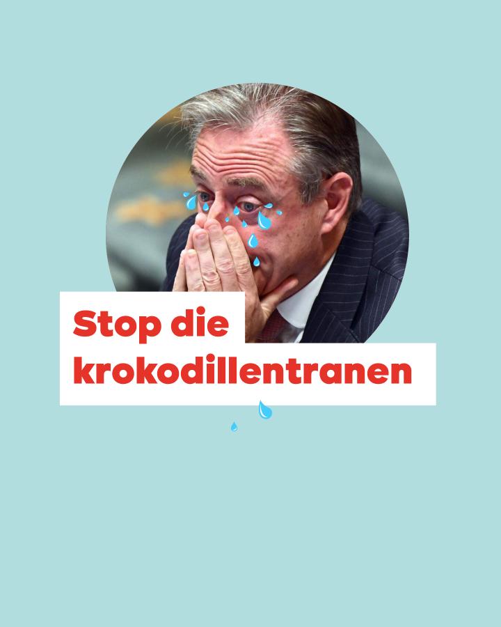 beeld 6: Stop die krokodillentranen.
