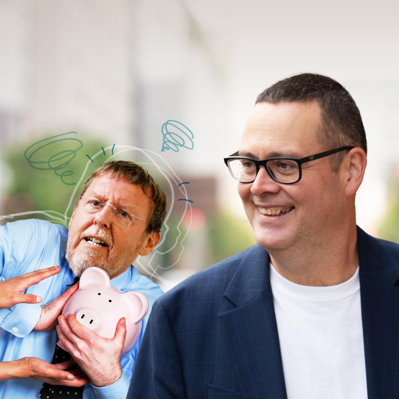 Fotomontage van Raoul Hedebouw en Siegfried Bracke