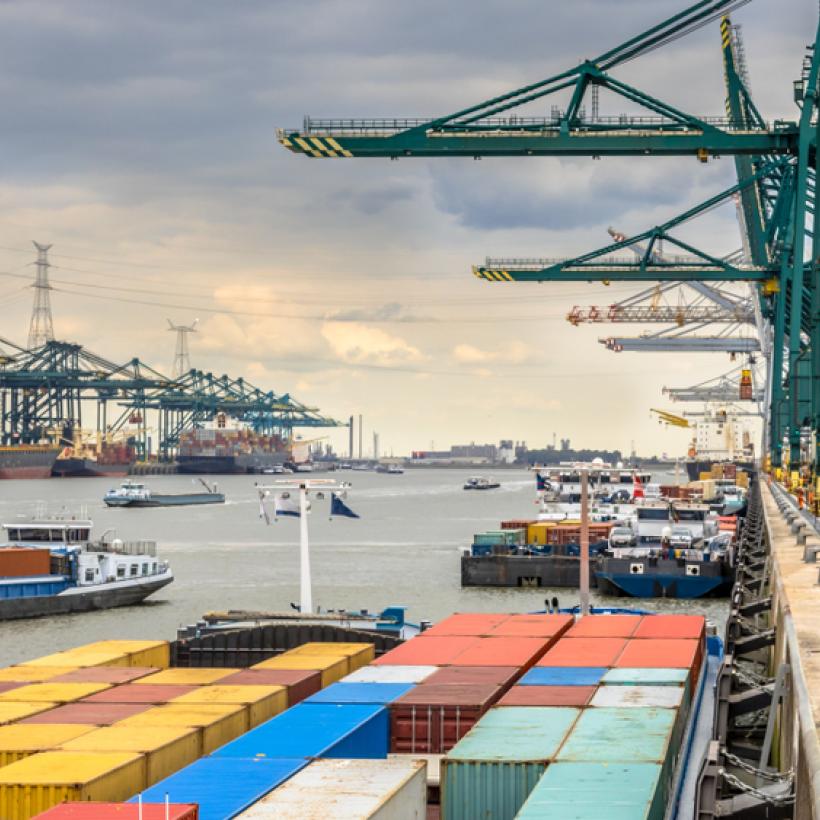 Het haven van Antwerpen