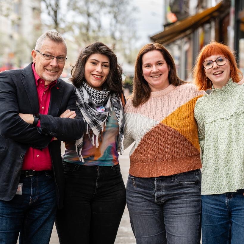 De top 4 van de Europese lijst van de PVDA