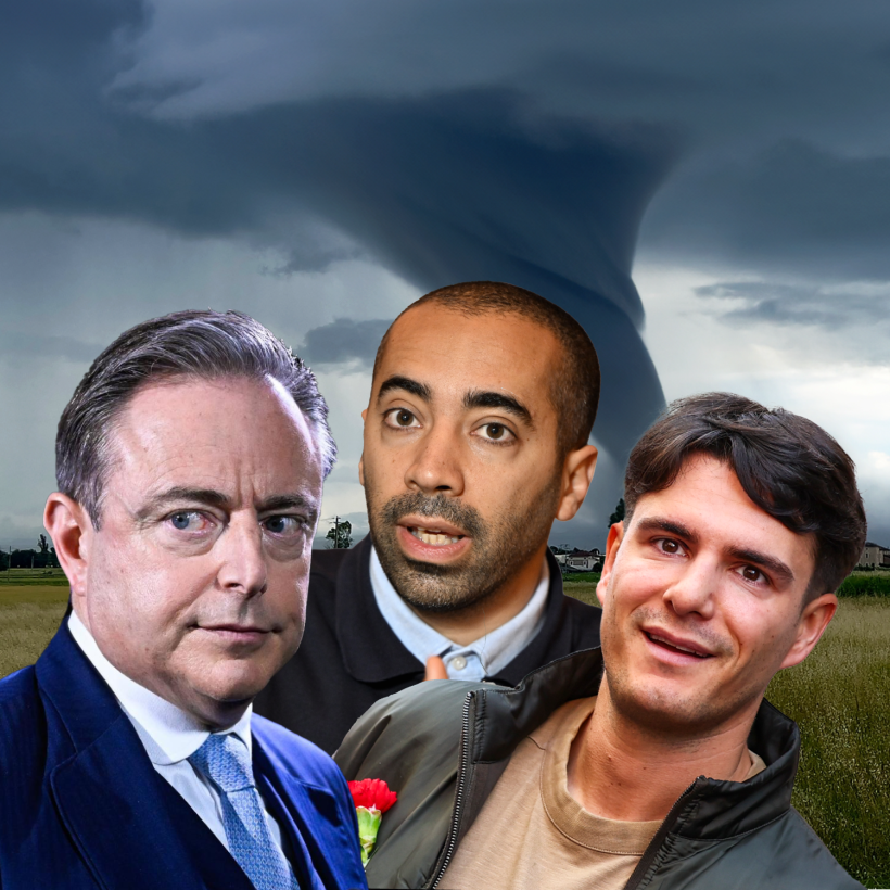 Collage met Bart De Wever, Sammy Mahdi en Conner Rousseau