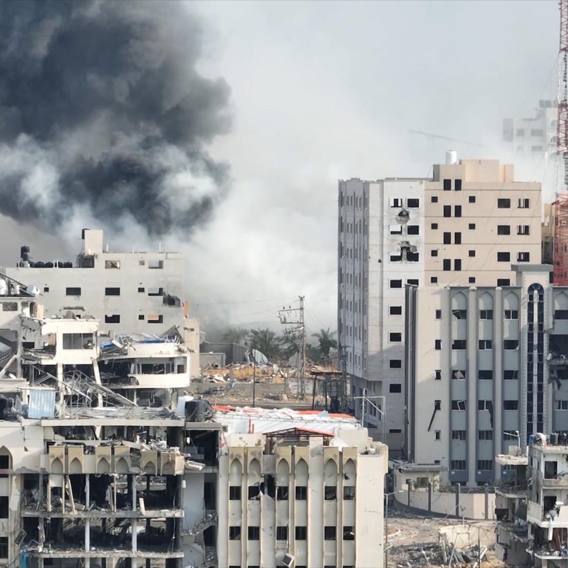 Gebouwen in Gaza verwoest door Israëlische bombardementen