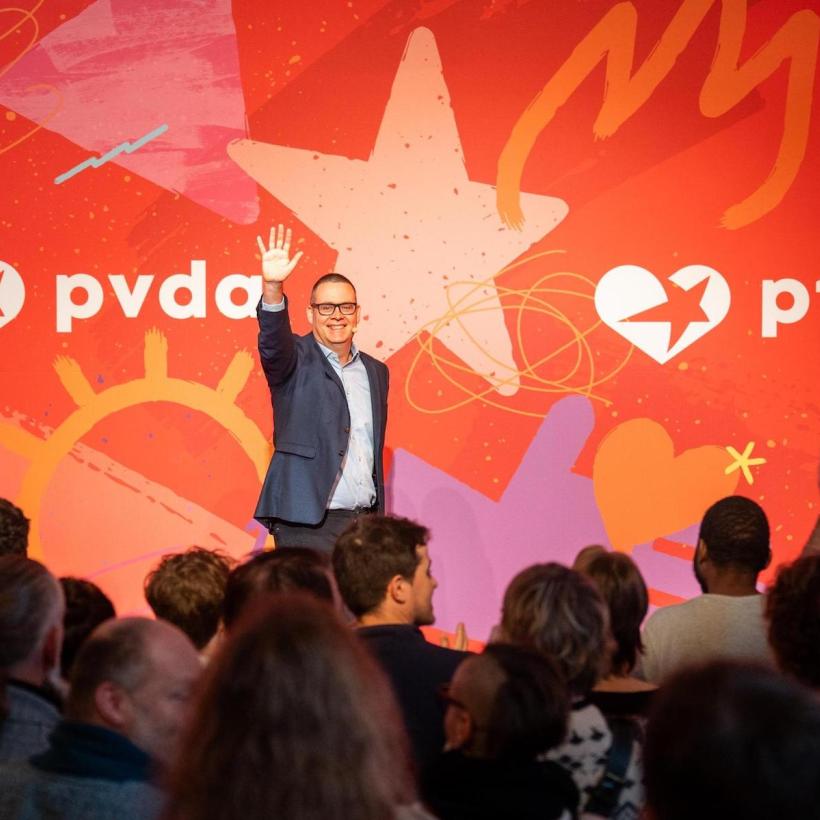 Raoul Hedebouw tijdens zijn nieuwjaarstoespraak op 11 januari 2026