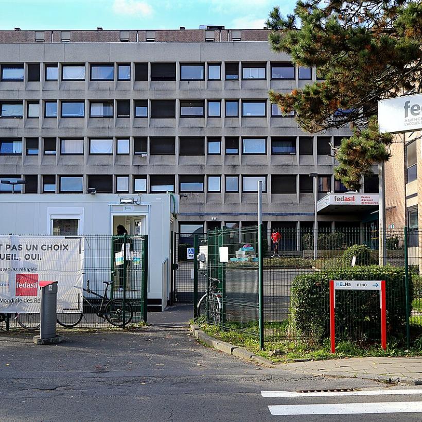 Het Fedasil-centrum van Moeskroen.