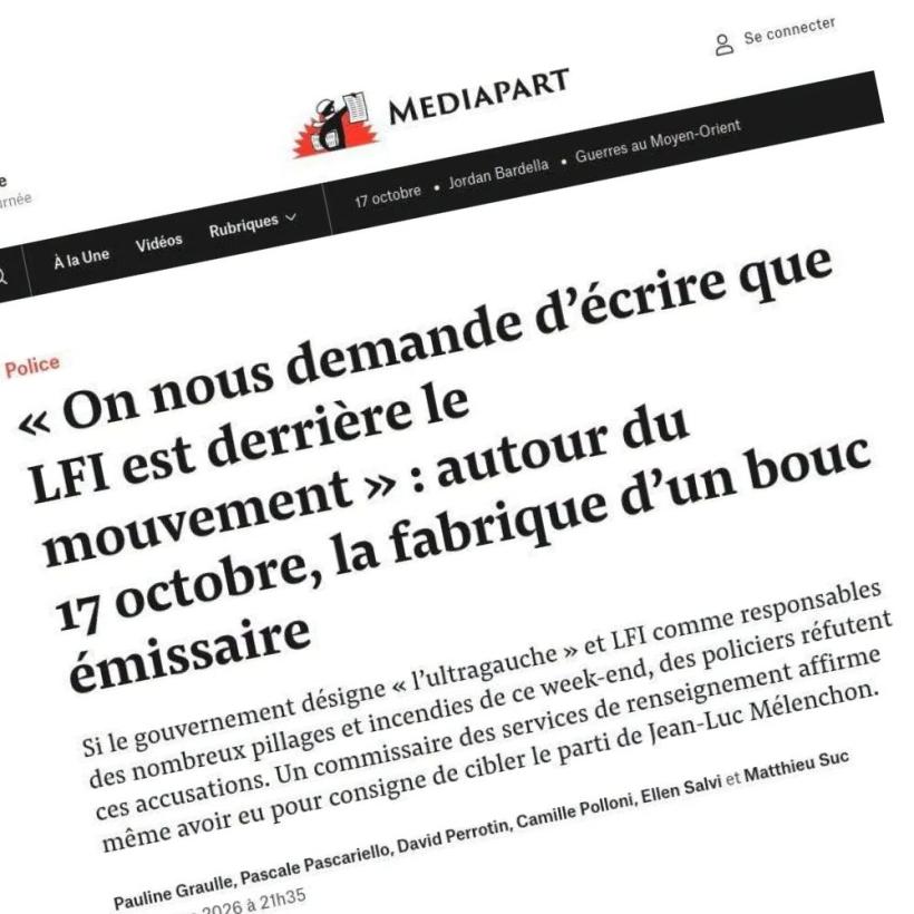 schermafbeelding van het online artikel van Mediapart