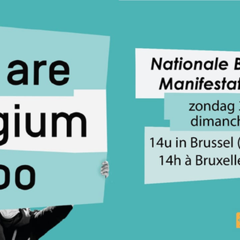 Afspraak op de nationale betoging "We Are Belgium Too"