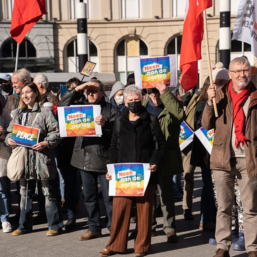 PTB manifestation pour la paix