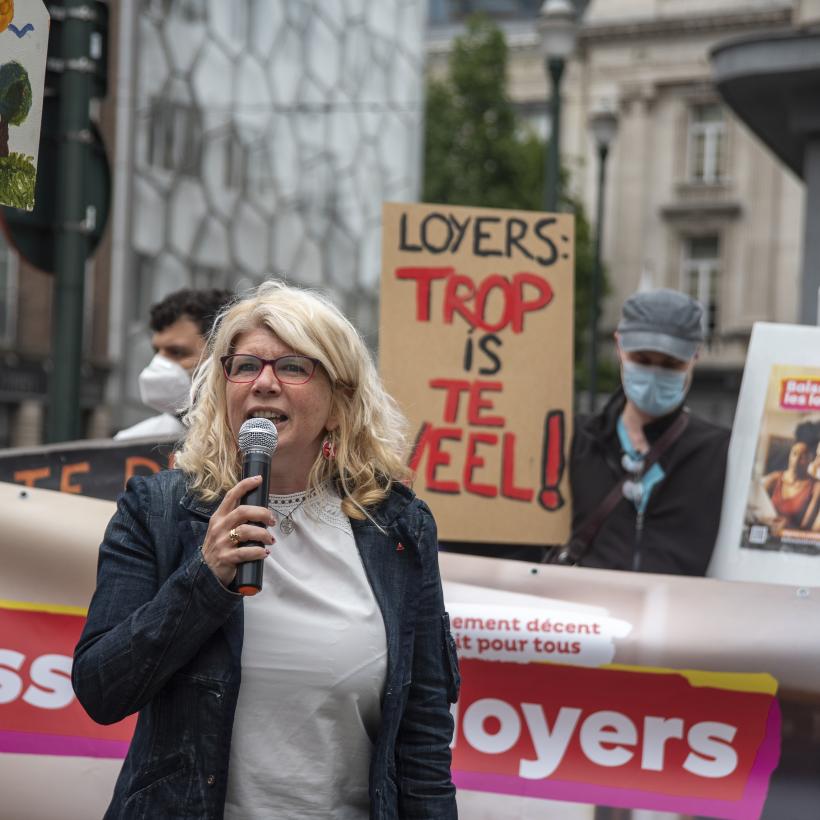 Françoise De Smedt, cheffe de groupe PTB au Parlement bruxellois.