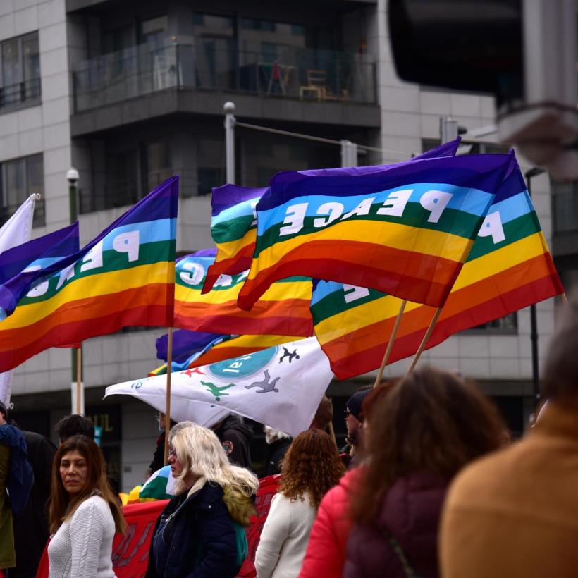 Manifestatie voor de vrede in Brussel