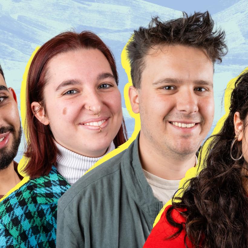 Vier van onze jonge verkozenen in de gemeenteraden: Mohssine Ben Messaoud, Thirsa Verspreet, Anton Nilis en Nawras Jebara