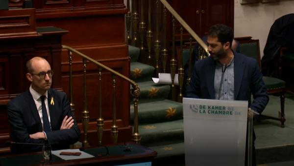 Nabil Boukili et le minister Van Peteghem