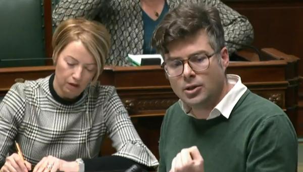 Steven De Vuyst in het parlement