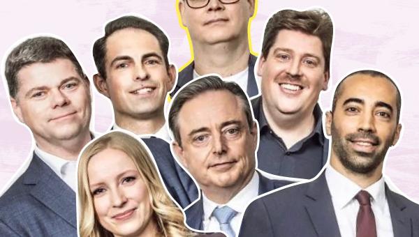 Foto van partijvoorzitters.