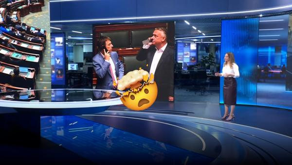 Beeld uit VTM-reportage over de politieke zelfbediening.