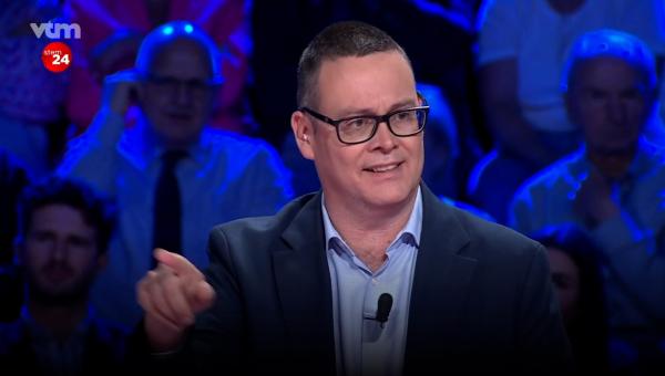 Raoul Hedebouw tijdens Het Grote Debat op VTM