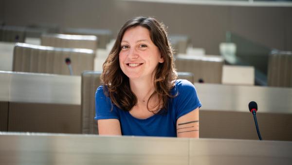 Line De Witte in het Vlaams Parlement.