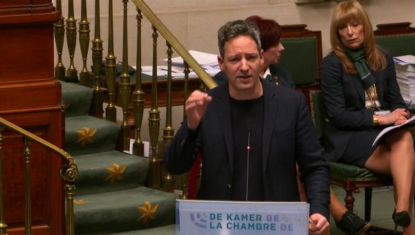 Kim De Witte tijdens zijn tussenkomst in de Kamer