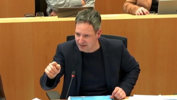 Kim De Witte tijdens zijn tussenkomst in de Commissie 