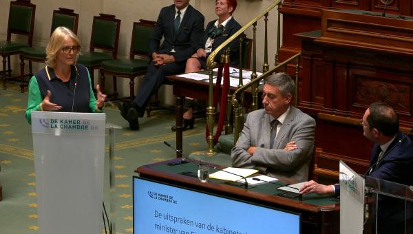 Sofie Merckx tijdens haar tussenkomst in de Kamer