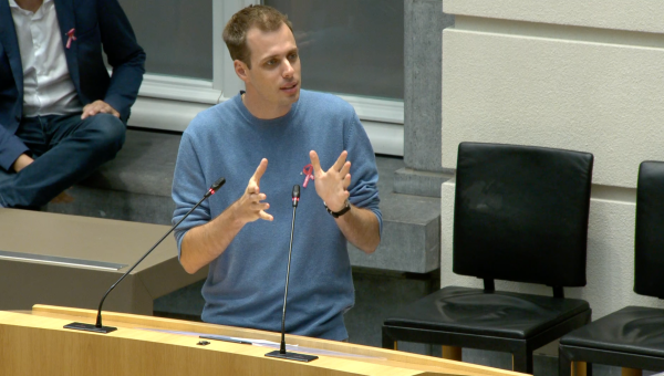 Jos D’Haese tijdens zijn tussenkomst in het Vlaams parlement